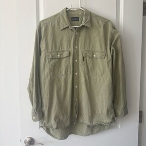Orvis Olive Green Casual Collared Button-Up
